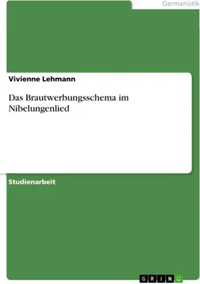 Produktbild von Das Brautwerbungsschema im Nibelungenlied