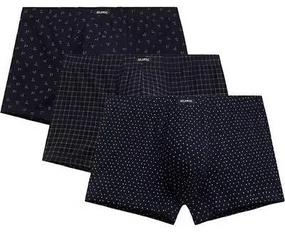 Produktbild von Boxershorts Atlantic mit stilvollen Prints marineblau XXL