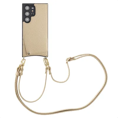 Produktbild von Selencia Nova HandyHülle mit Kordel und Kartenhalter Samsung Galaxy S24 Ultra - Beige