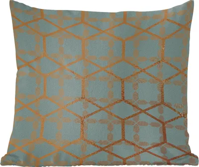 Produktbild von MuchoWow® Zierkissen Sofakissen Wohnzimmer Dekokissen 60x60 cm Design - Blau - Quadratisch - Sitzfläche - Foto Polster