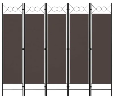Produktbild von 5-tlg. Raumteiler Braun 200 x 180 cm