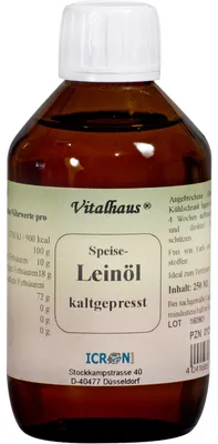 Produktbild von Leinöl kaltgepresst Vitalhaus 250 ml