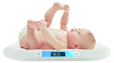 Productafbeelding van Babyweegschaal - Kinderweegschaal - Gezondheid Monitoren - Hoge Precisie - 50x50x28 cm - Wit