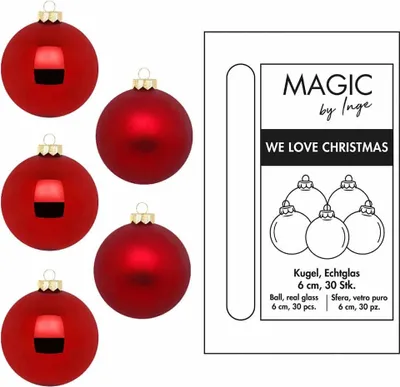 Produktbild von Weihnachtskugeln 30 Stk 6cm Chianti mit Haken