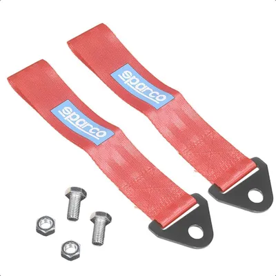 Produktbild von Abschleppseil 2 Stück Rot Hochfest 4 Tonnen Polyester 27cm