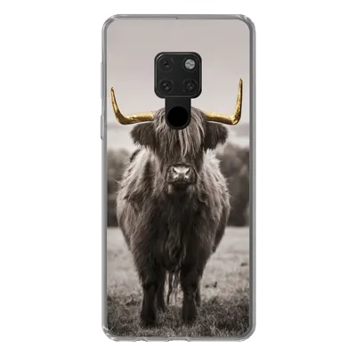 Produktbild von MuchoWow® Handyhülle Schutzhülle Hülle für Huawei P40 Lite Schottischer Highlander - Gold - Hörner Silikon Softcase Handy Hülle - Handy