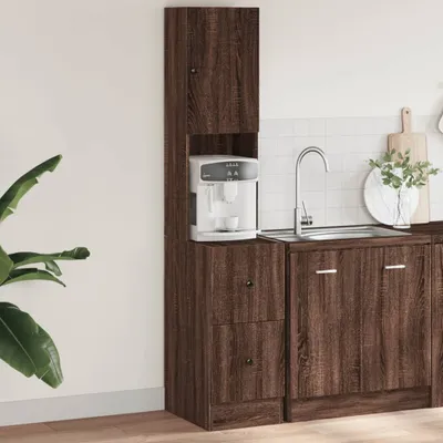 Produktbild von Möbel Küchenschrank Braun Eichen-Optik 35x50x180 cm Holzwerkstoff - Küchenschränke 840764