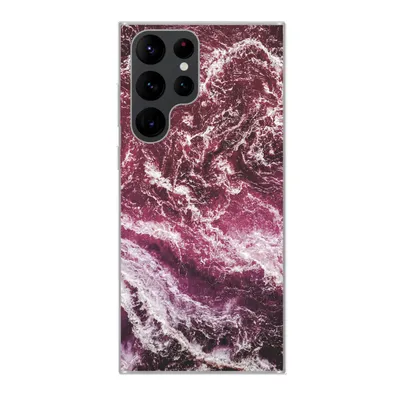 Produktbild von MuchoWow® Handyhülle Schutzhülle Hülle für Samsung Galaxy S22 Ultra Natursteine - Lila - Marmor Silikon Softcase Handy Hülle - Abbildung