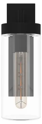 Image de Applique murale d'extérieur Bovolone IP44 noir, transparent