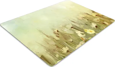 Produktbild von Stuhlunterlage Bürostuhlunterlage 120 cm x 90 cm Bodenmatte Bürostuhlunterlage - Feldblumen