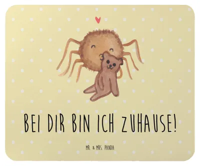 Produktbild von Mr. & Mrs. Panda Mauspad Spinne Agathe Teddy - Gelb Pastell - Geschenk, Mousepad, pc, Treue, Mouse Pad, Liebesbeweis, Dankeschön, mousematte, Miteinander, computermatte