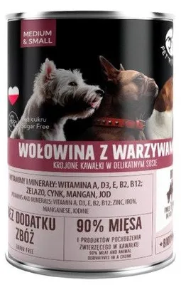 Zdjęcie produktu dla Mokra karma dla psa PetRepublic wołowina warzywa 400 g