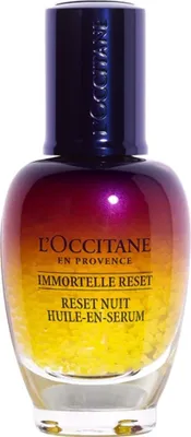 Produktbild von L'Occitane Immortelle Reset Nachtserum Öl-in-Serum, 30 ml, alle Hauttypen, 10x konzentriertes ätherisches Öl, Pumpenflasche