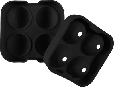 Obrázek produktu pro HowHomely | Formy na led - 4 velké kostky ledu - Flexibilní - Pružný silikon - Ideální pro koktejly a nápoje