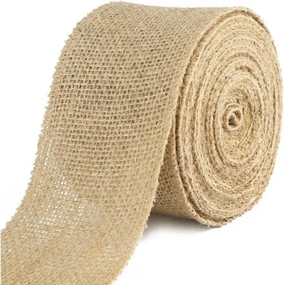 Produktbild von Juteband 8cm Breit, 10M Sackleinen Decoband für Handwerk, Hochzeit, Weihnachten, Herbstkranz
