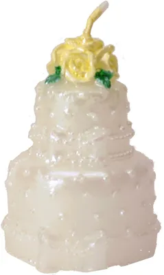 Produktbild von Hochzeitstortenkerze in weiß