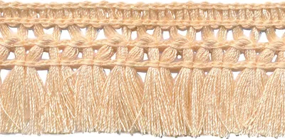 1m Fransenborte 32mm creme