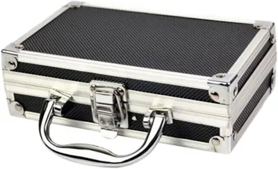 Productafbeelding van Aluminium Gereedschapskist - Opbergdoos Koffer - Gereedschap Opbergen - Lichtgewicht Robuust - 18 x 11 x 6 cm - Zilver Zwart