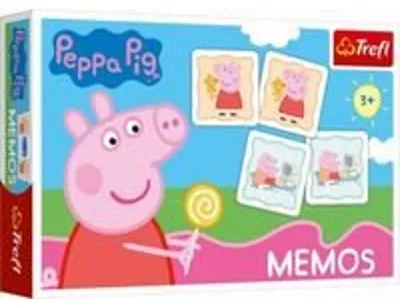Produktbild von Peppa Pig Memos Kinderspiel, Gedächtnisspiel mit 2 x 24 Tafeln