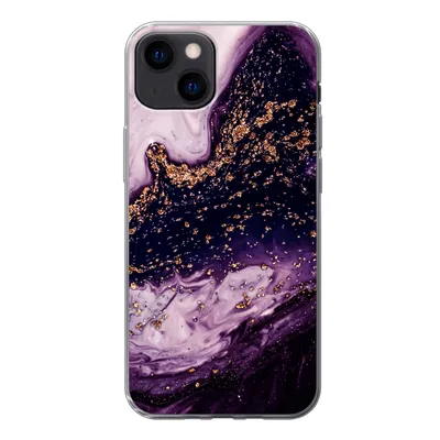 Produktbild von MuchoWow® Handyhülle Schutzhülle Hülle für iPhone 13 Marmor - Gold - Naturstein Silikon Softcase Handy Hülle - Karteninhaber