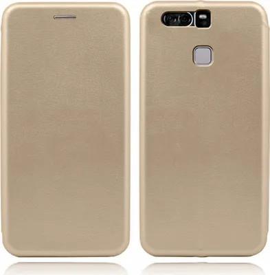 Produktbild von Handy Schutz Hülle für Huawei P9 Plus Handytasche mit Magnetdeckel Kartenfach und Standfunktion Klapphülle Gold