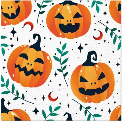 Productafbeelding van Mystic Pumpkin, drielaagse servetten, 33cm x 33cm, 20 stuks.