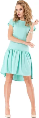 Produktbild von Kleid Asymetrisch Top Minikleid Mintgrün M/38
