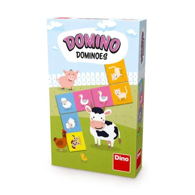 Produktbild von Dominospiel aus Pappe mit Haustiermotiven für Kinder ab 4 Jahren, 28 Spielsteine