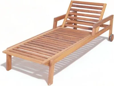 Produktbild von Outdoor Liegestuhl Relaxliegestuhl Holzliegestuhl Gartenmöbel