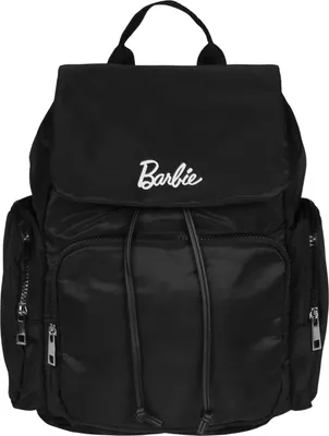Obrázek produktu pro Barbie Černý batoh na šňůrku s kapsami, měkký materiál 25x33x10 cm