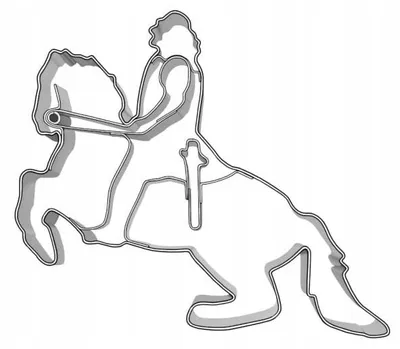 Produktbild von EkoForemki Ritter auf Pferd Ausstecher 11.5 cm Keksausstecher