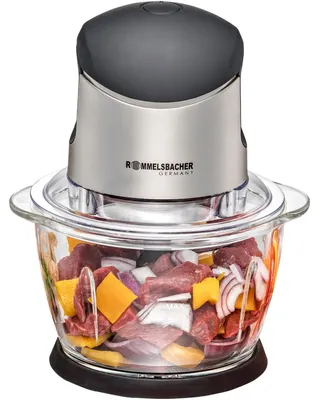 Image de ROMMELSBACHER Broyeur multifonction 400 W, récipient en verre 1 l, couteau Edst chromé noir MZ 400