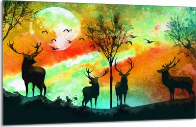 Produktbild von Glasschutzplatte für den Herd 80x52 Hirsch