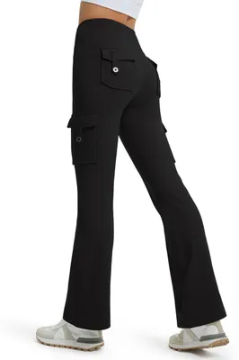 Produktbild von Thermo-Leggings für Damen mit ausgestelltem Bein, ideal für Yoga und Sport
