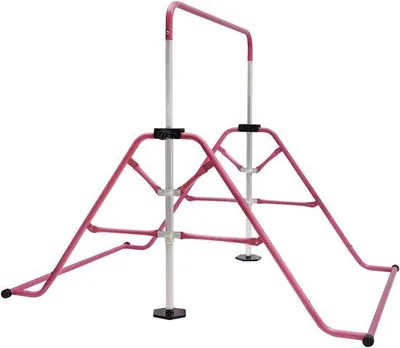 Produktbild von Famanu Gymnastikstange Kinder - Höhenverstellbar und Faltbar - 115 bis 155 cm - Rosa