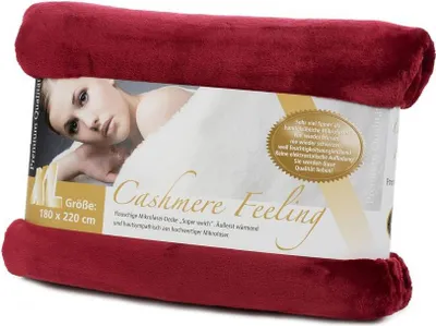 Produktbild von Gözze Premium Cashmere-Feeling Decke rot 180x220 cm