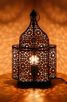 Image de Lampe de table orientale Feryal Noir