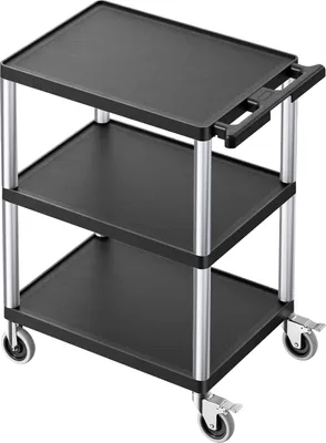 Produktbild von SucceBuy 3-Regal-Universalwagen 300 lbs 27,6 x 18,1 Zoll mit Rädern