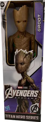 A product box for a Groot action figure from Avengers: Endgame.