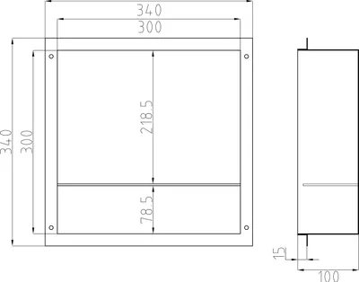 Produktbild von Wandnische aus Edelstahl NT303010X - Mit Ablagen - senkrecht & waagrecht - randlos, Farbe:Schwarz