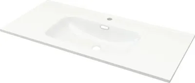 Produktbild von Jungborn Keramik Möbelwaschtisch SEIMILA 101 x 46 cm weiß glänzend