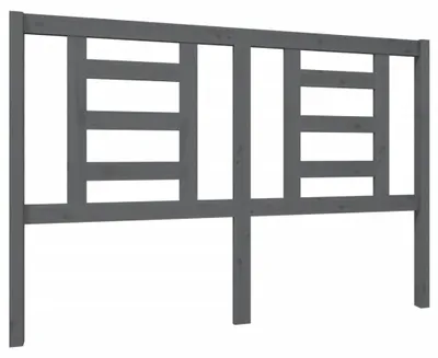 Produktbild von vidaXL Kopfteil Grau 146x4x100 cm Massivholz Kiefer
