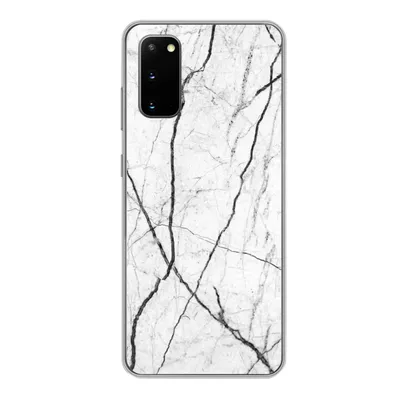 Produktbild von MuchoWow® Handyhülle Schutzhülle Hülle für Samsung Galaxy S20 Marmor - Schwarz - Weiß Silikon Softcase Handy Hülle - Bild