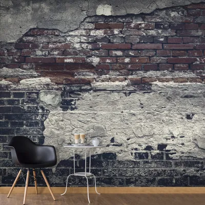 Produktbild von Fototapete selbstklebend Steinoptik 392x280 cm Tapete Wandtapete Wandbilder Klebefolie Dekofolie Tapetenfolie Wand Dekoration Wohnzimmer - Ziegel f-A-0503-a-c