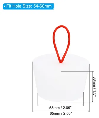 Produktbild von Gummistopfen Konisch Wei?er Laborstecker mit Griff Silikon Wasserstopfen 54-60 mm Vollgummi Stopfen fš¹r Testr?hren Wasserleitung Abflussloch 1 Stš¹ck