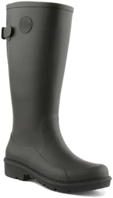 Productafbeelding van FitFlop Wonderwelly dames hoge rubberen laarzen zwart – undefined / zwart