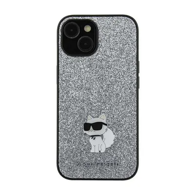 Productafbeelding van Telefoonsleeve Karl Lagerfeld, met vastgezet glitter, iconisch logo, metalen pin, voor Samsung Galaxy A35 - Zilver