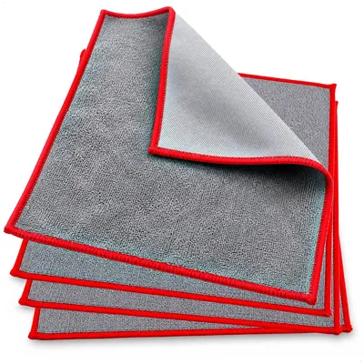 Obrázok produktu pre com-four® 4 kusy mikrovláknových utierok, 34 x 34 cm - Čistiace utierky z mikrovlákna