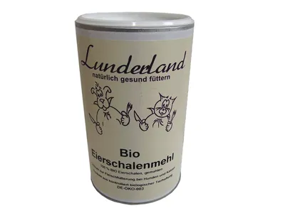 Produktbild von Lunderland Bio Eierschalenmehl 800g gemahlen für Hunde und Katzen / Calcium