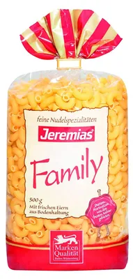 Image de Jeremias Hörnchen Classic Family pâtes fraîches aux œufs 500g paquet de 4